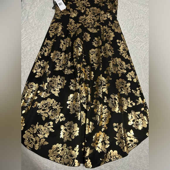 Women’s Donna Ricco gold and black dress size 12 - Picture 3 of 9